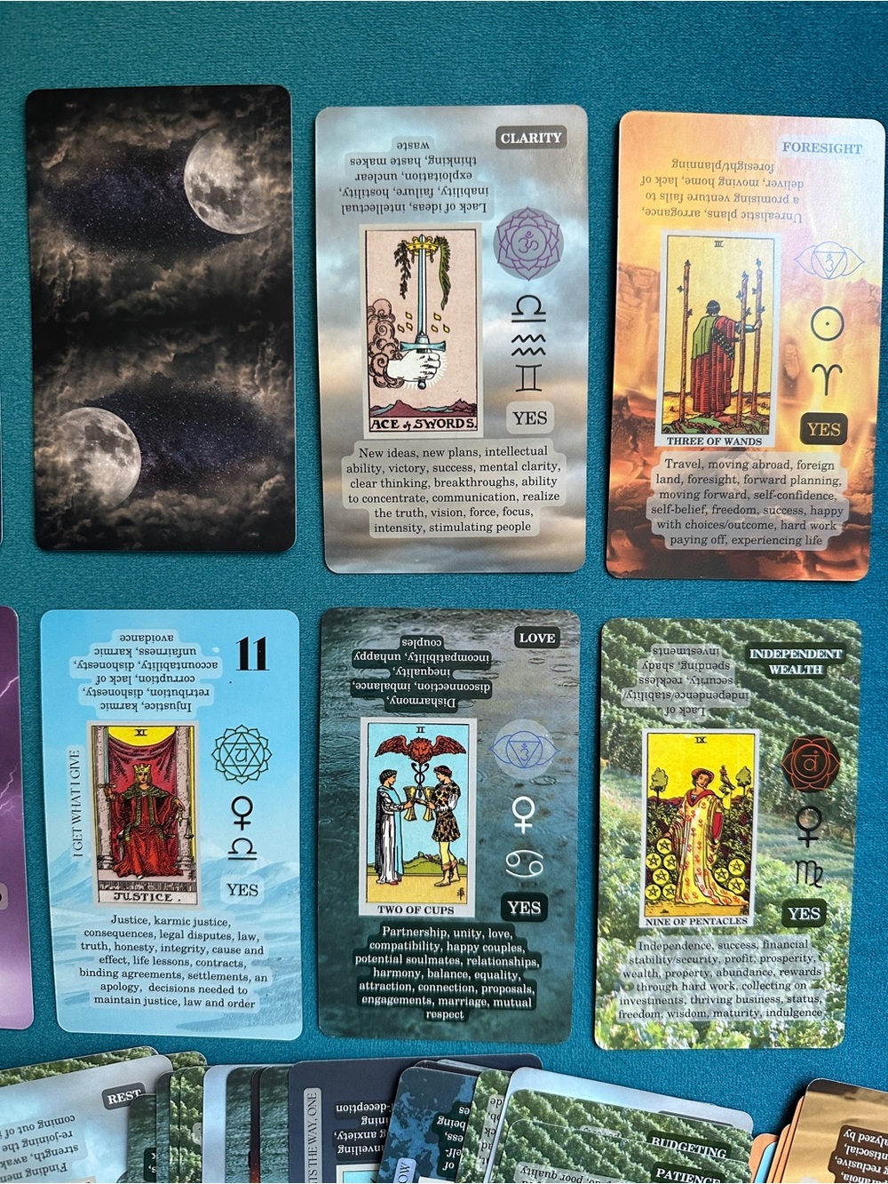 Learning Tarot Cards with Velvet Pouch